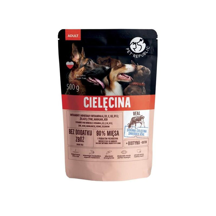 Pet Republic Adult Veal - Comida Húmeda Para Perros - 500g