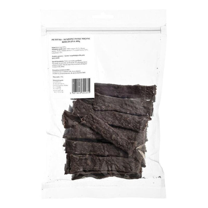 Petitto Dried Meat Strips Game - Premio Para Perros - 400g