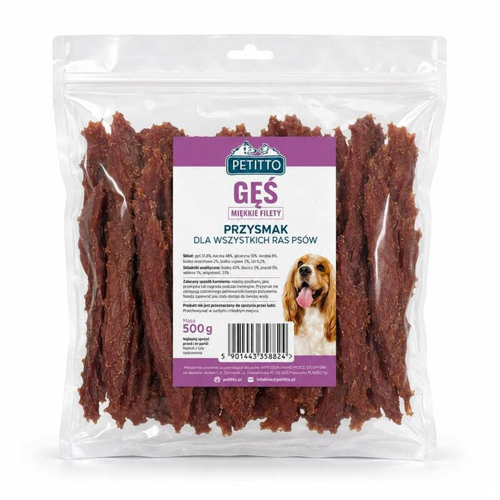 Petitto - Miekkie Filety Z Gesi-  Para Perro 500g