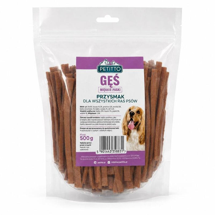 Petitto  - Miekkie Paski Z Gesi - Para Perro 500g