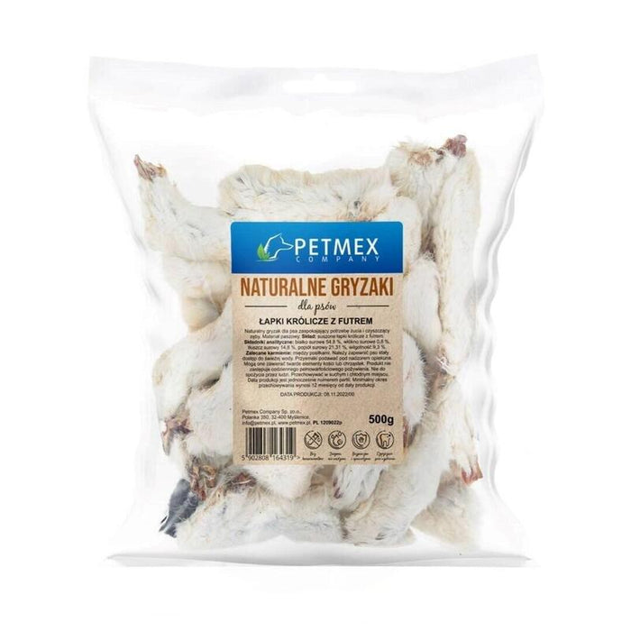 Petmex Lapki Królicze Z Futrem Mordedor Przysmak Para Perro 500g