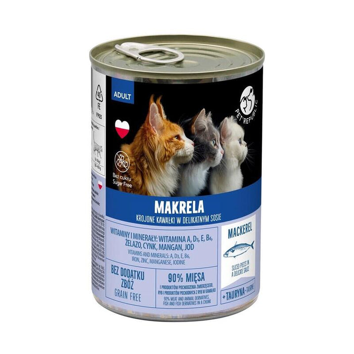 Petrepublic Mackerel Pieces In A Delicate Sauce - Comida Húmeda Para Gatos - 400g