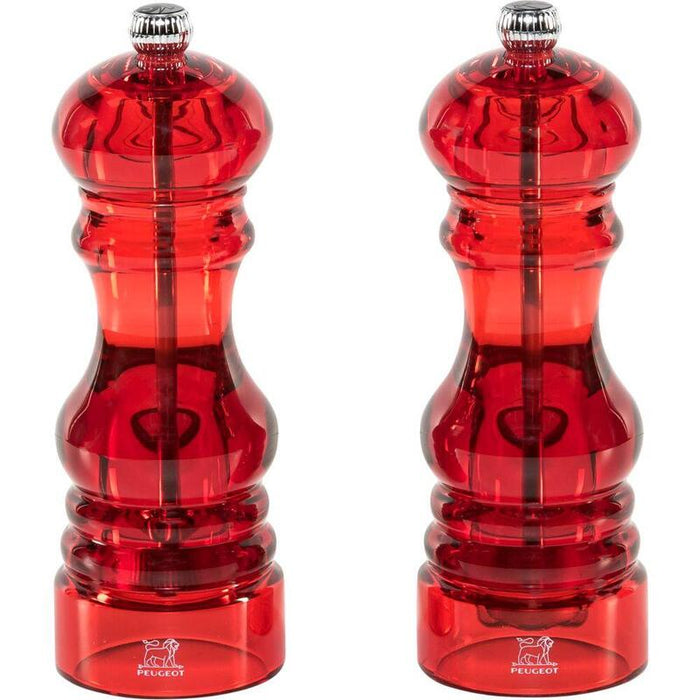 Peugeot Podium Salt And Pepper Mill 18 Cm Duo Acryl Red