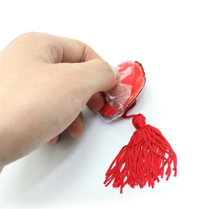Pezoneras Forma Corazón Autoadhesivas Con Lentejuelas Rojo