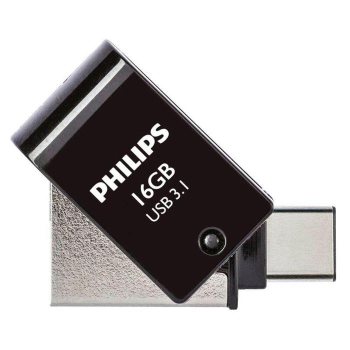 Philips 2 In 1 Otg 16gb Usb 3.1 + Usb C Midnight Black