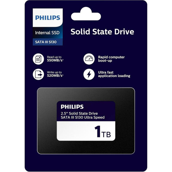 Philips Disco Ssd Sata3 1tb Fm01ss130b S130 Ultra Speed Lectura 550mb/S Escritura 520mb/S