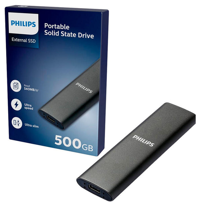 Philips Ssd Externo 500gb Ultra Speed Grey