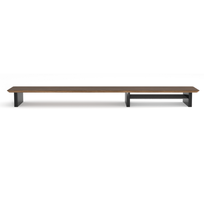 Phoenix Harmony Estante Elevador De Monitor En Madera Para Escritorio Walnut Con Bandeja Forrada En Fieltro