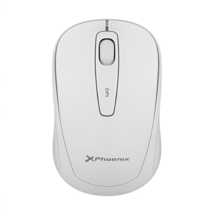 Phoenix M250 Ratón Inalámbrico 2.4 Ghz Receptor Usb Hasta 1600 Dpi Compatible Con Pc Mac Porttil Color Blanco