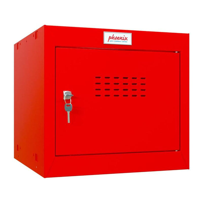 Phoenix Safe Taquilla Cúbica 44l Pequeño Cerradura De Puerta Rojo