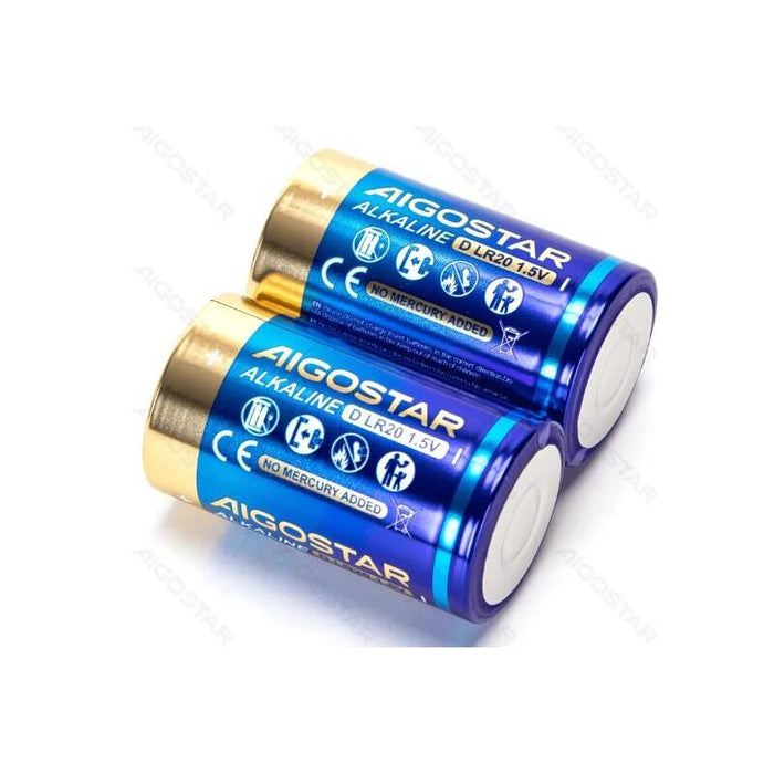 Pila Alcalina Lr20 (D) 1.5v 2 Uds Aigostar