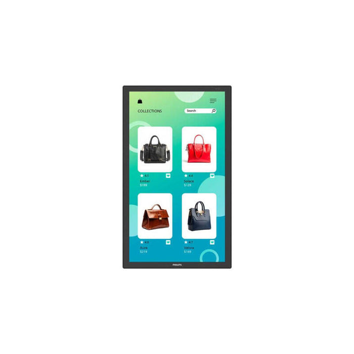 (Pilarbox) Philips  32" T-Line Retail Touch, 24/7, Landscape-Portrait-Tilt, Fhd, Basic Failover, Pcap, 10 Touch Points, Android 13, Wifi, 400cd (32bdl3751t/Pb))