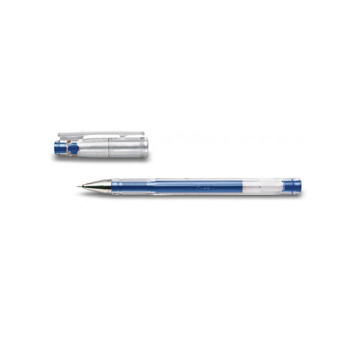 Pilot Boligrafo Tinta Gel Para Escritura Fina Y Precisa Con Cuerpo En Plastico Transparente , Azul