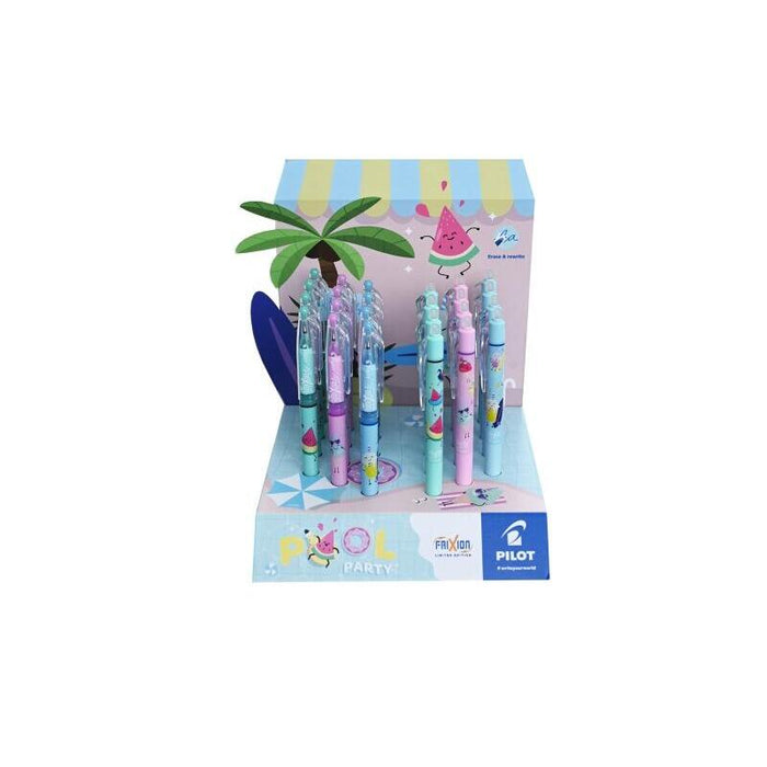 Pilot Pool Party Expositor De 12 Boligrafos Frixion Ball + 12 Boligrafos Frixion Ball Clicker - Borrables - Recargables