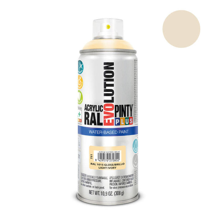 Pintura En Spray Pintyplus Evolution Water-Based 520cc Ral 1021 Amarillo Colza
