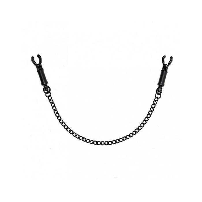 Pinzas Para Pezones Con Cadena Ajustable Negro