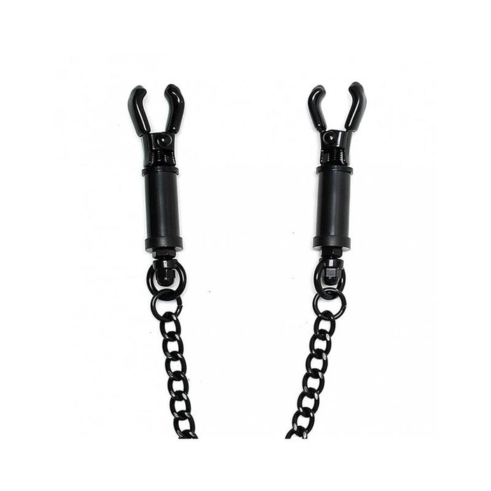 Pinzas Para Pezones Con Cadena Ajustable Negro