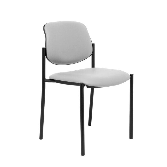 Piqueras Y Crespo Nowy Styl Silla Fija Styl Similpiel Gris Chasis Negro