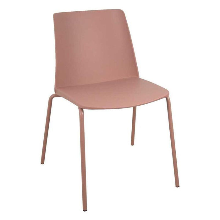 Piqueras Y Crespo Pack 4 Sillas Orgaz Pvc Rosa Chasis Rosa