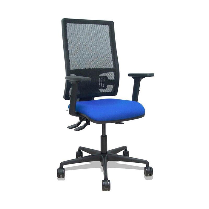 Piqueras Y Crespo Silla Bormate Asincro Malla Negra Asiento Bali Azul Brazos 2d Ruedas 65mm