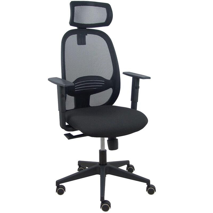 Piqueras Y Crespo Silla Cilanco Negra Malla Negra Asiento Bali Negro Brazo Regulable Cabecero Regulable