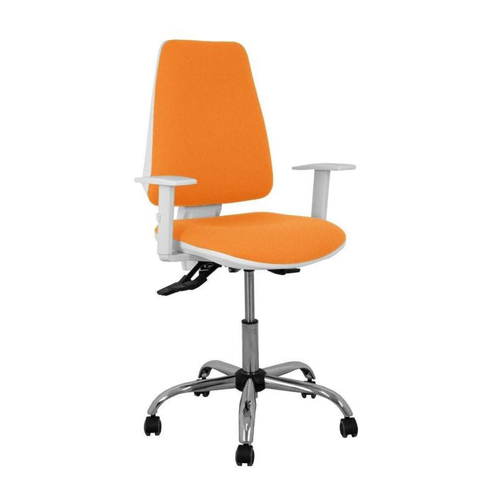 Piqueras Y Crespo Silla Elche Blanca Asincro Bali Naranja Brazos Regulables Ruedas De Parque