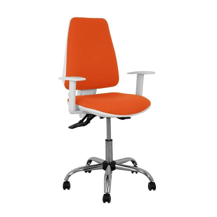 Piqueras Y Crespo Silla Elche Blanca Asincro Bali Naranja Oscuro Brazos Regulables Ruedas De Parque