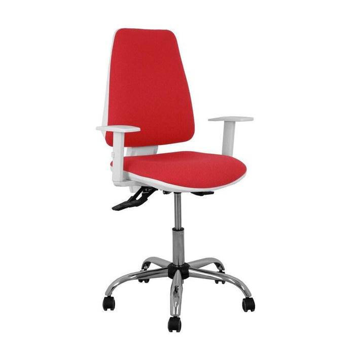 Piqueras Y Crespo Silla Elche Blanca Asincro Bali Rojo Brazos Regulables Ruedas De Parque