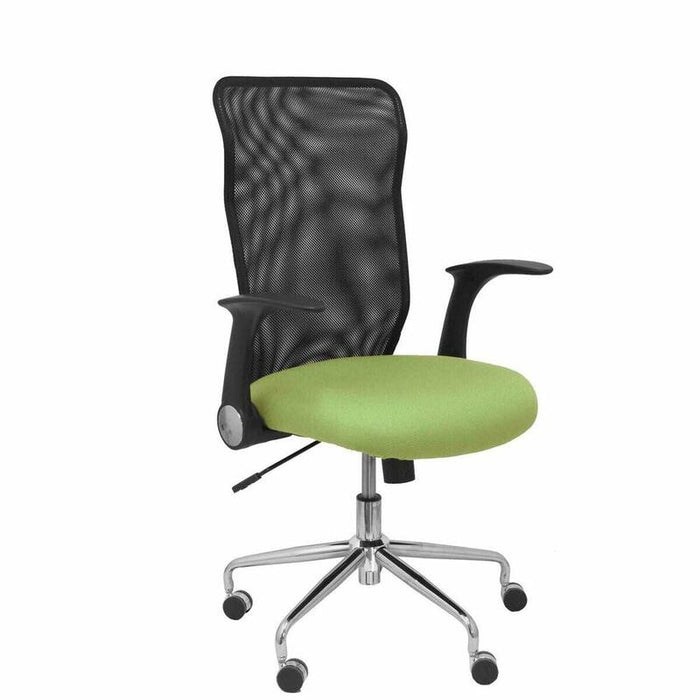 Piqueras Y Crespo Silla Minaya Respaldo Malla Negro Asiento Bali Verde Oliva
