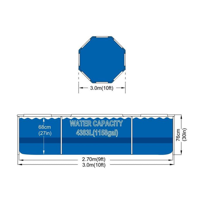 Piscina Con Estructura Avenli Redonda 305x76, Juego Completo
