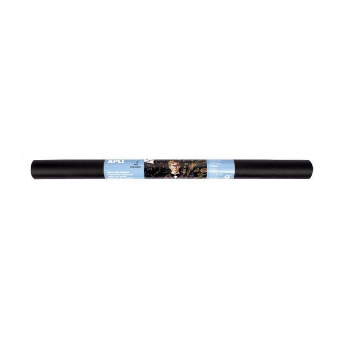 Pizarra Adhesiva En Rollo Apli Kids 17166 Negra Adhesivo Resposicionable 0.5*2m Grosor 180? Facil/ Rapida Limpiar