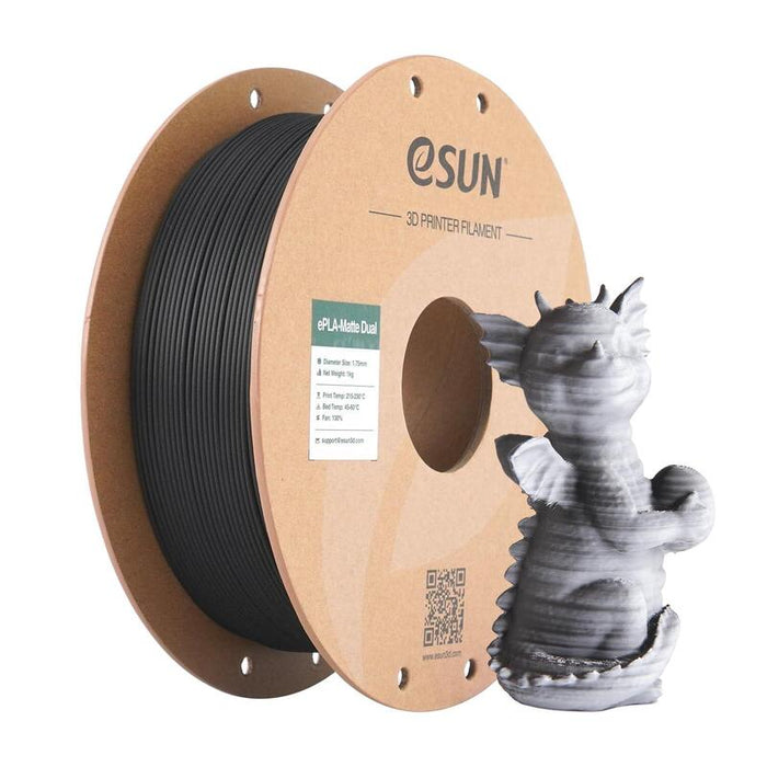 Pla Matte Dual 1,75mm Negro Blanco 1kg