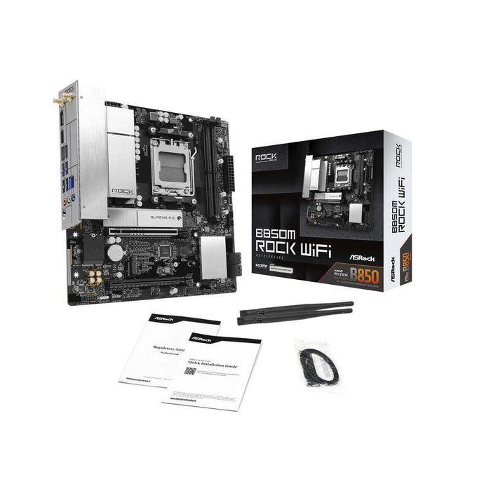 Placa Base  Asrock B850m Rock Wifi Am5 Matx Hdmi Dp Ddr5