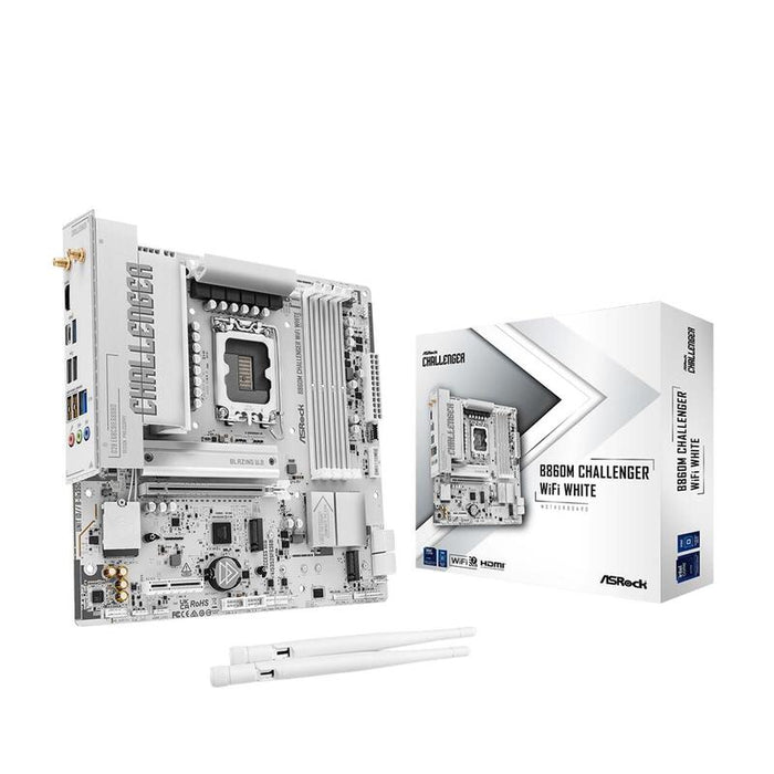 Placa Base  Asrock B860m Challenger Wifi Blanco 1851 Matx Hdmi Dp Ddr5