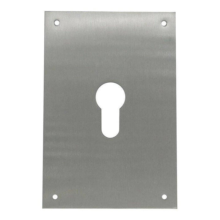 Placa Bocallave, Pera, Modelo Plp13, De Acero Inoxidable Con Acabado Inox, 80 X 120 Mm