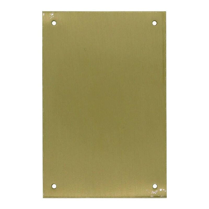 Placa Ciega, Modelo Plp12, De Latón Con Acabado Latón Satinado, 80 X 120 Mm
