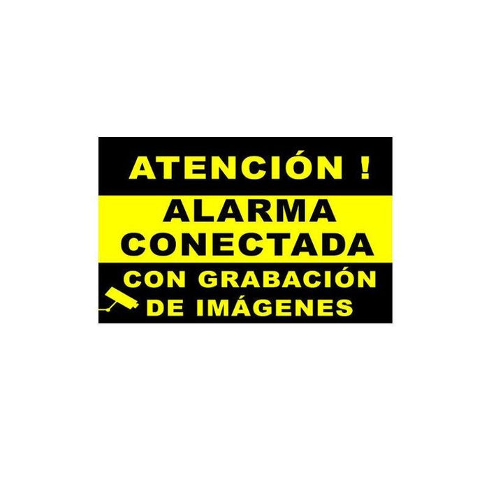 Placa De Alarma Conectada Plástico Pvc Para Interior/Exterior