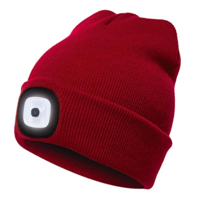 Platinet Gorro Invierno Con Linterna Frontal Led 48lm Rojo