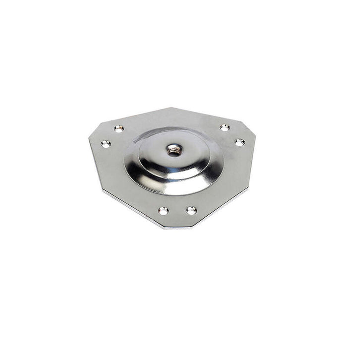 Pletina Para Fijación De Patas De Acero De Acero En Acabado Cromo Brillo Mod. 410. Métrica 10mm Rei