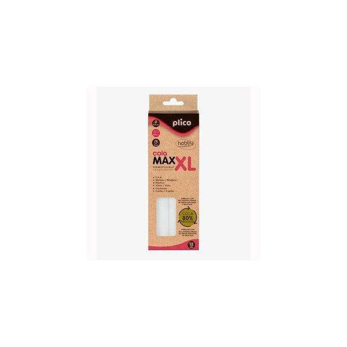 Plico Barras De Cola Para Pistola Termofusible Baja Temperatura Transparentes Eco (80% Reciclada)  Ø8mm X 200mm -25u-