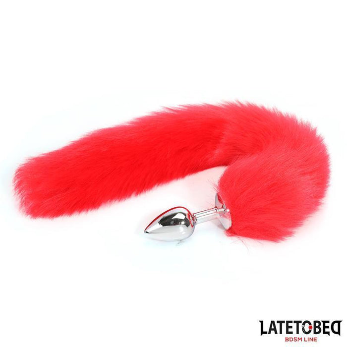 Plug Anal Con Cola Rojo 40 Cm
