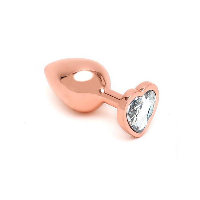Plug Anal Con Joya En Forma De Corazón Pisa Rose Gold