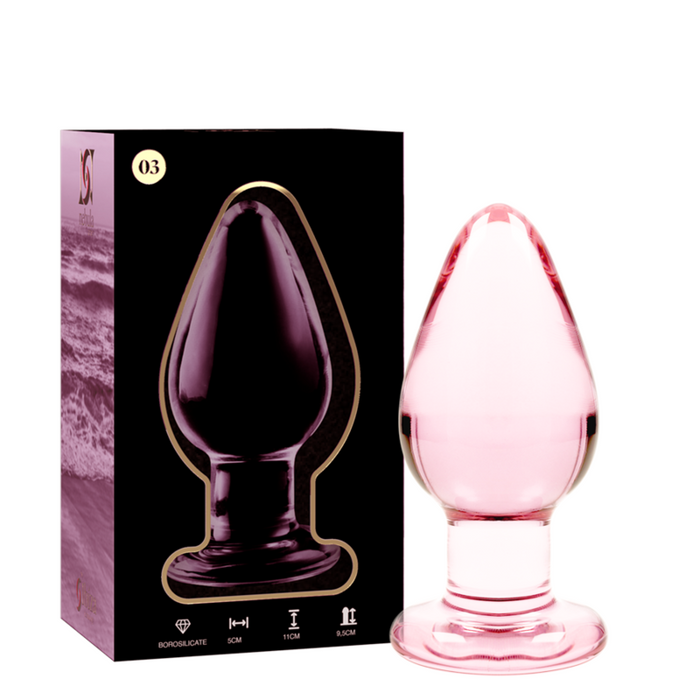 Plug Cristal Nebula Series By Ibiza - Modelo 3  Borosilicato 11 X 5 Cm Rosa