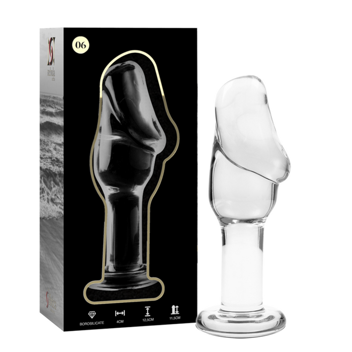 Plug Cristal Nebula Series By Ibiza - Modelo 6  Borosilicato 12.5 X 4 Cm Transparente