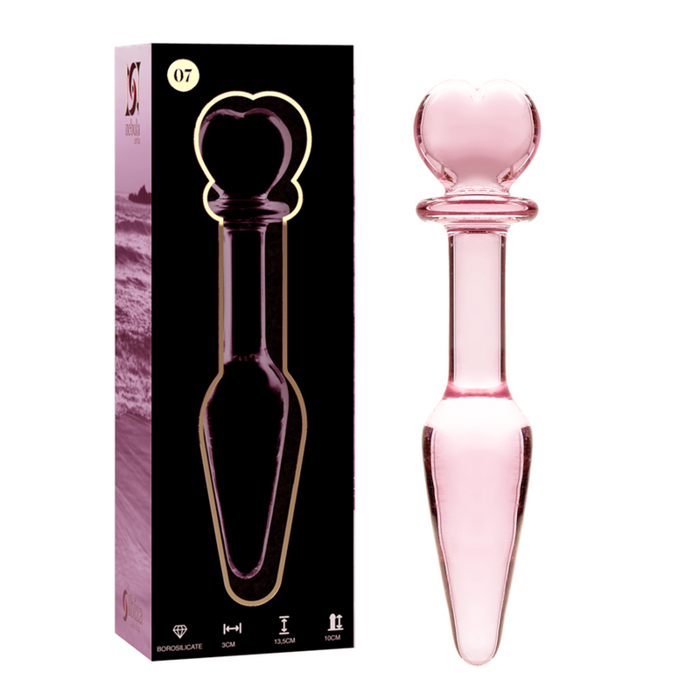 Plug Cristal Nebula Series By Ibiza - Modelo 7  Borosilicato 13.5 X 3 Cm Rosa