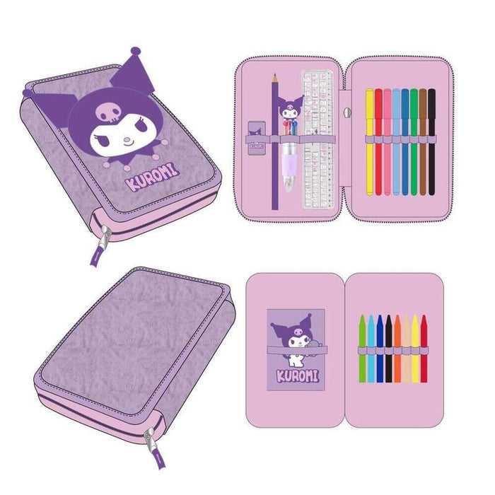 Plumier Kuromi Hello Kitty Doble