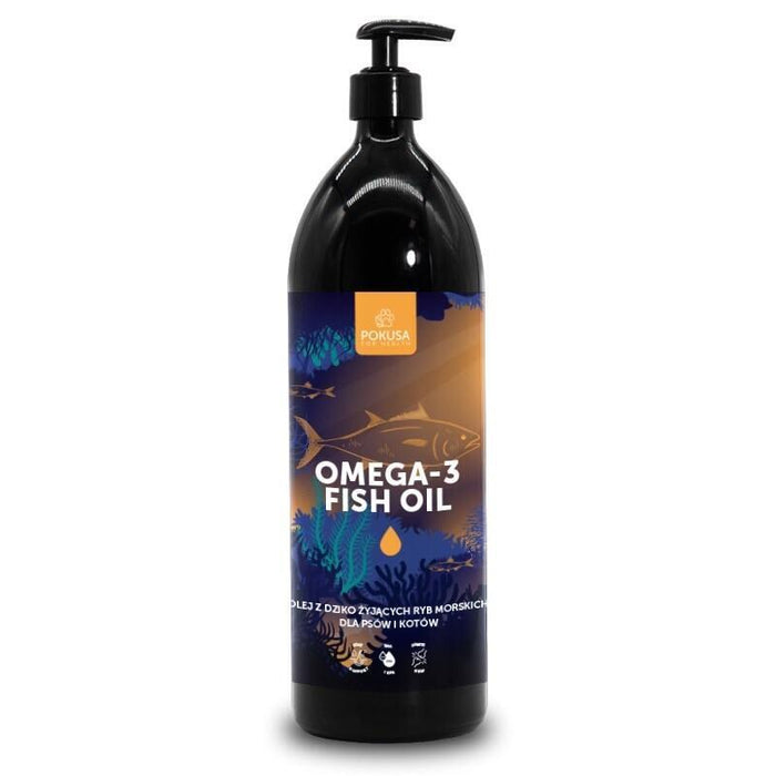 Pokusa Omega-3 Fish Oil - Aceite De Pescado Para Perros Y Gatos  500ml