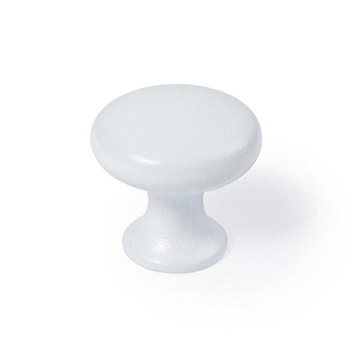 Pomo Para Mueble, Modelo 760, De Zamak Con Acabado Blanco Mate, Ø20 Mm, Blister 4 Uds