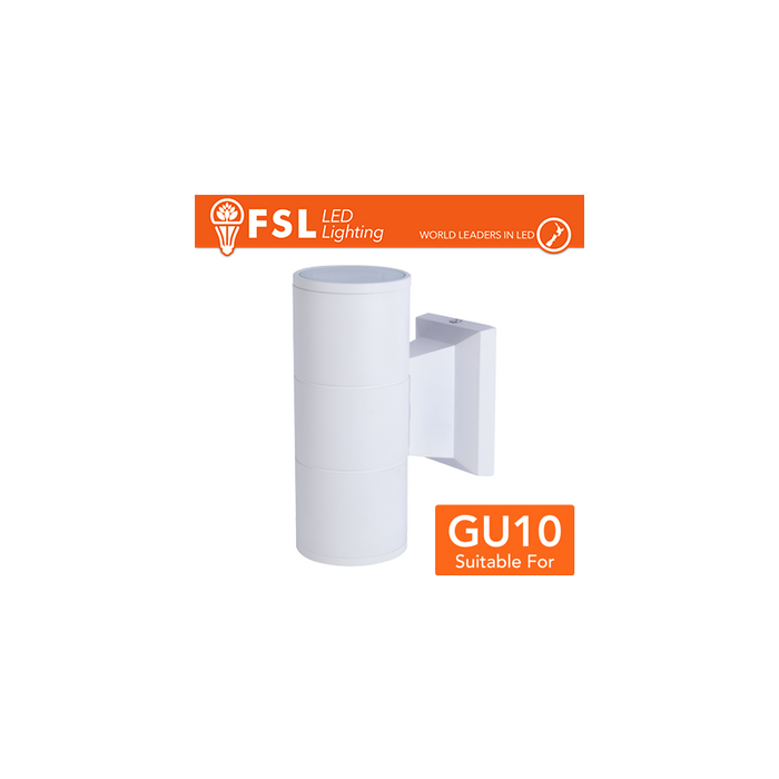 Portalámparas De Pared De 2 Vías Gu10 Ip54 - Blanco
