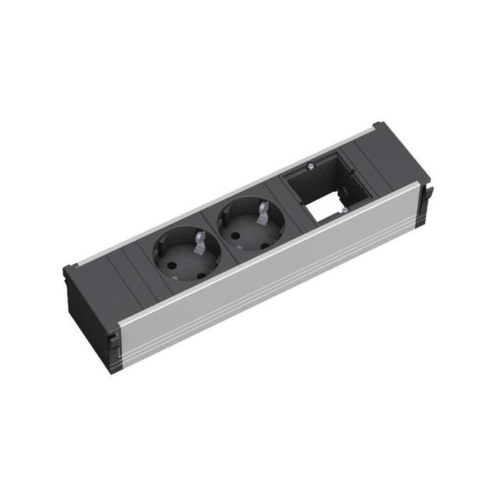 Portamódulos Bachmann Coni Triple, 2x Alimentación, 1x Módulo Personalizado, Regleta Pequeña, Para Marco De Instalación Coni 912.003